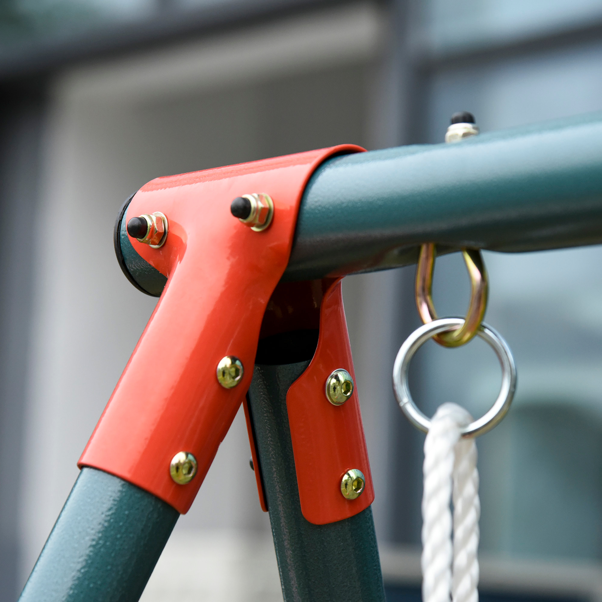 Conjunto para Niños Juego de Balancín para Niños Giratorio 360° y Columpio Doble Infantil con Cuerda Ajustable para Jardín Parque 184x76x71 cm 239x156x180 cm Multicolor