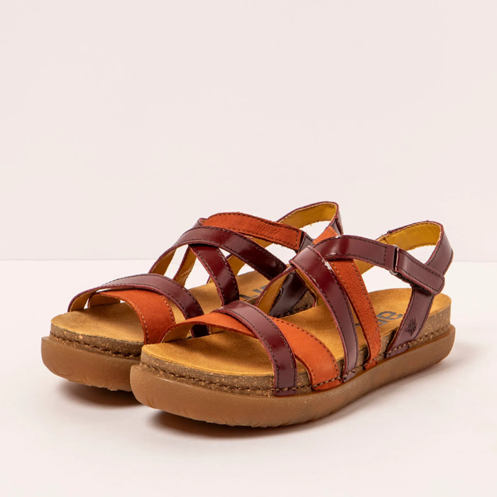 Sandalias 1714 MULTI BURDEOS-D.ORANGE /RHODES color Burdeos-d.orange
