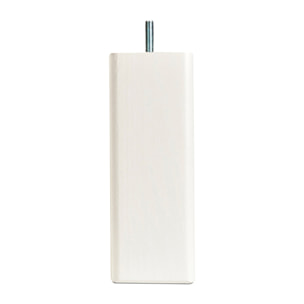 Jeu de 4 pieds de lit carres blancs | Bois Naturel | Hauteur 15 cm