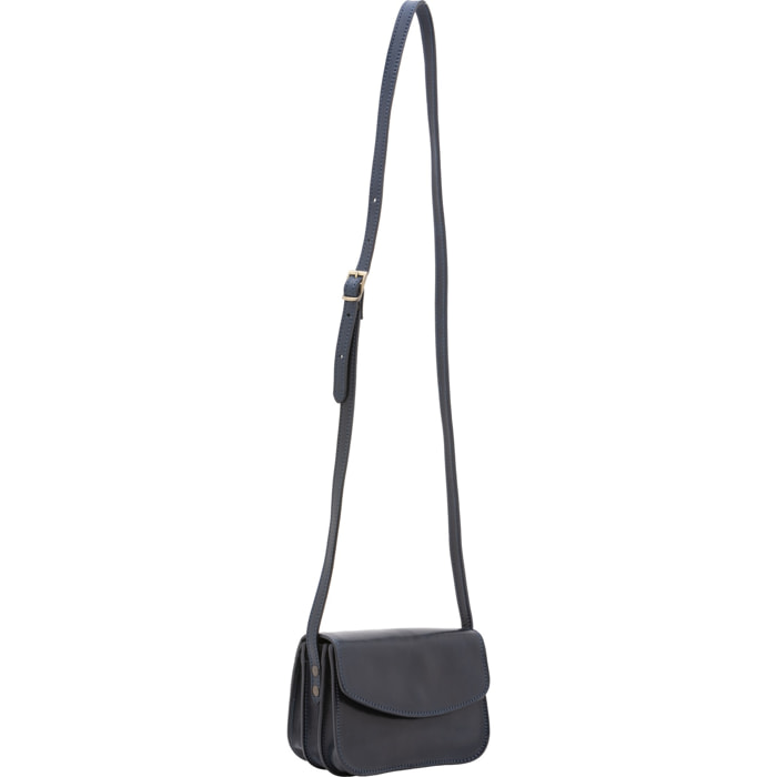 Borsa a tracolla da donna - Modello False - Vera pelle - 19.0 x 13.0 x 9.5 cm