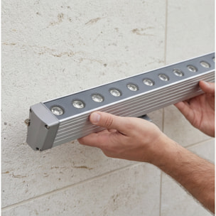 LEDS C4 Convertt Surface | Sistema Lineal Exterior | Para iluminar hacia arriba | Luz LED Blanco Neutro 4000K | Aluminio Anodizado