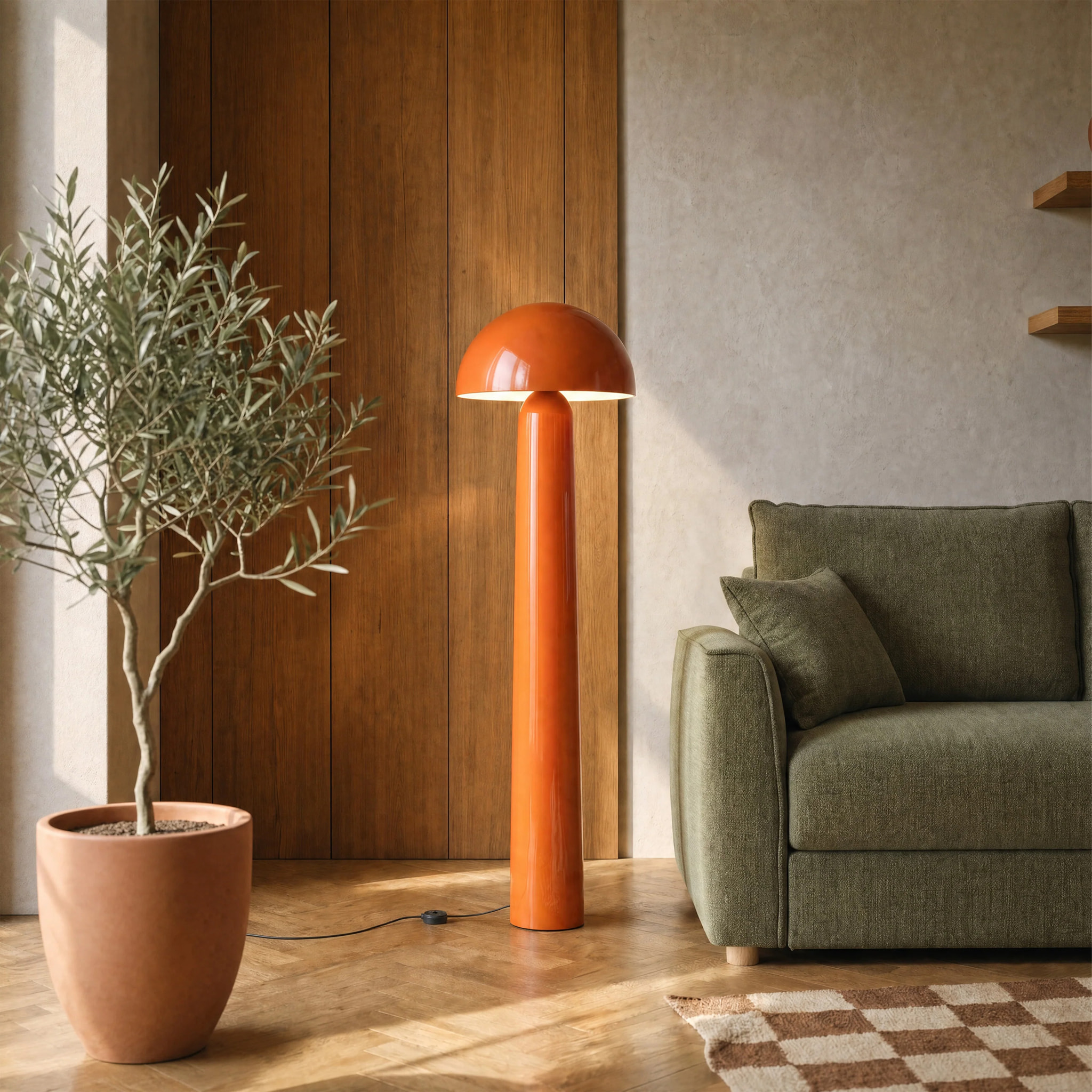 Lampadaire en métal orange - Clara