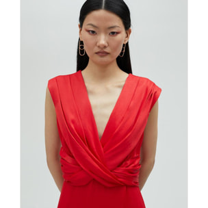 Vestito lungo dettaglio incrociato