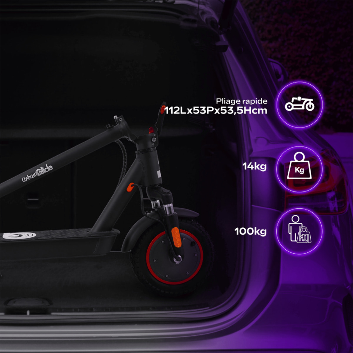 Trottinette Électrique Adulte URBANGLIDE RIDE 100 MAX 2 – Ultra Confort & Performance