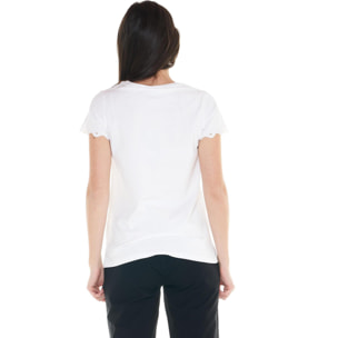 Camiseta mujer blanca y negra