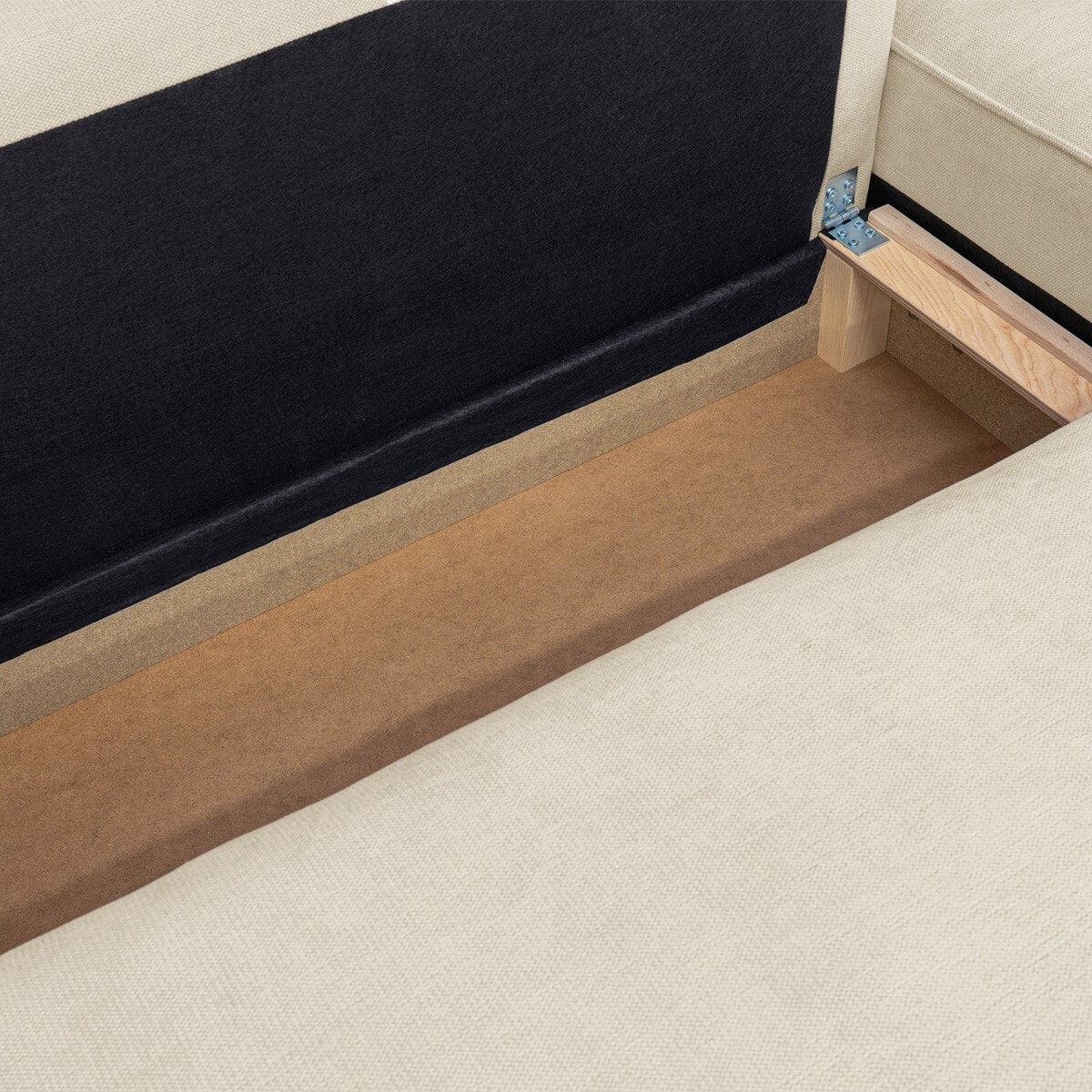 Canapé d'angle convertible 4 places en tissu chenille - LIVIA