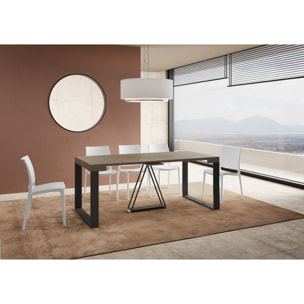 Consolle allungabile 90x40/300cm Sketa tortora telaio antracite