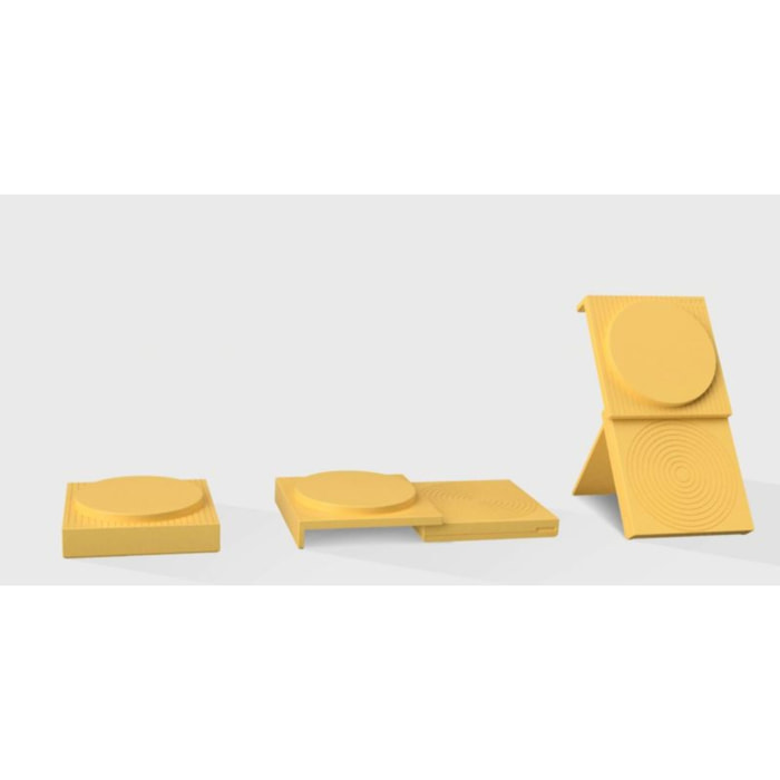 Chargeur CASYX 2 en 1  Charge rapide Qi2 USB C jaune