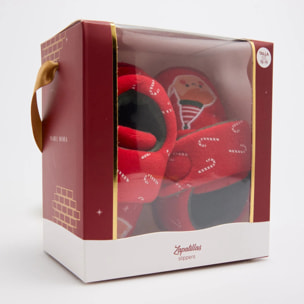 Pantofole per neonato con stampa natalizia