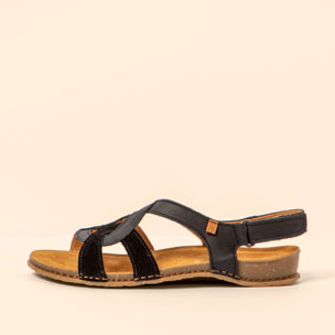Sandalias N5819 WAX NAPPA-SILK BLACK /PANGLAO color Black