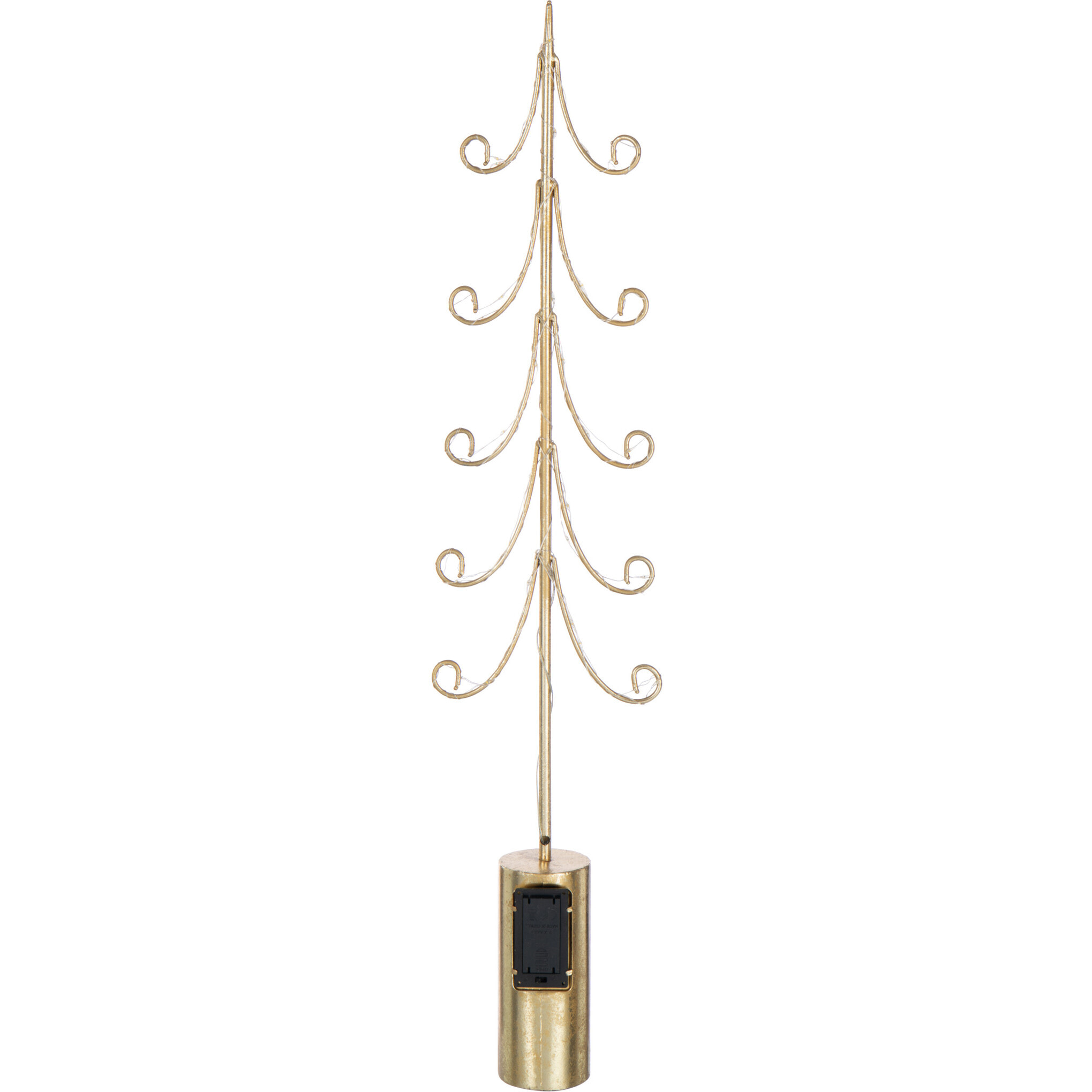J-Line décoration Arbre Base Cylindre - fer - or - large - 2 pcs - LED