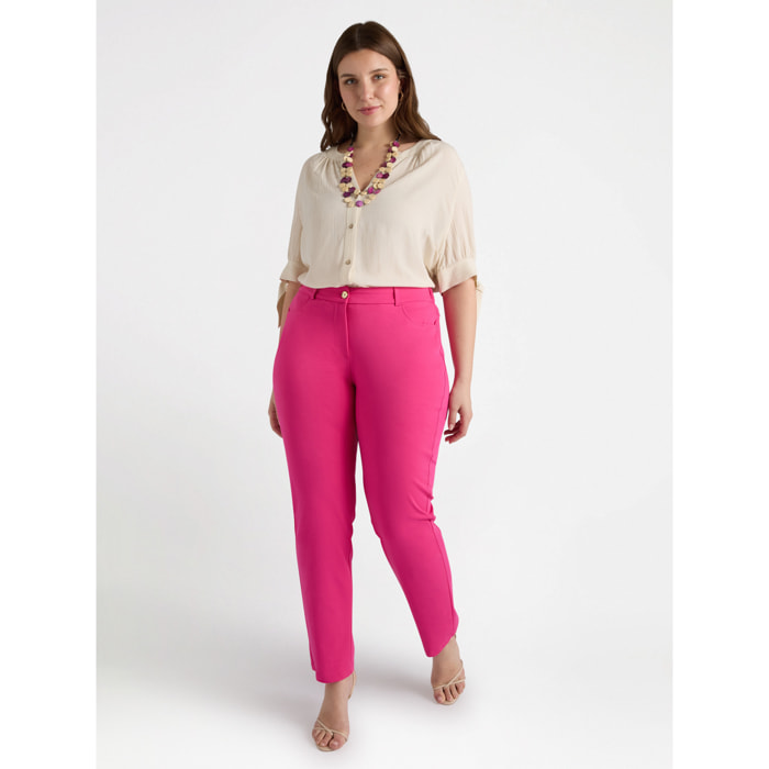 Fiorella Rubino - Pantalones de punto Milán - Fuchsia
