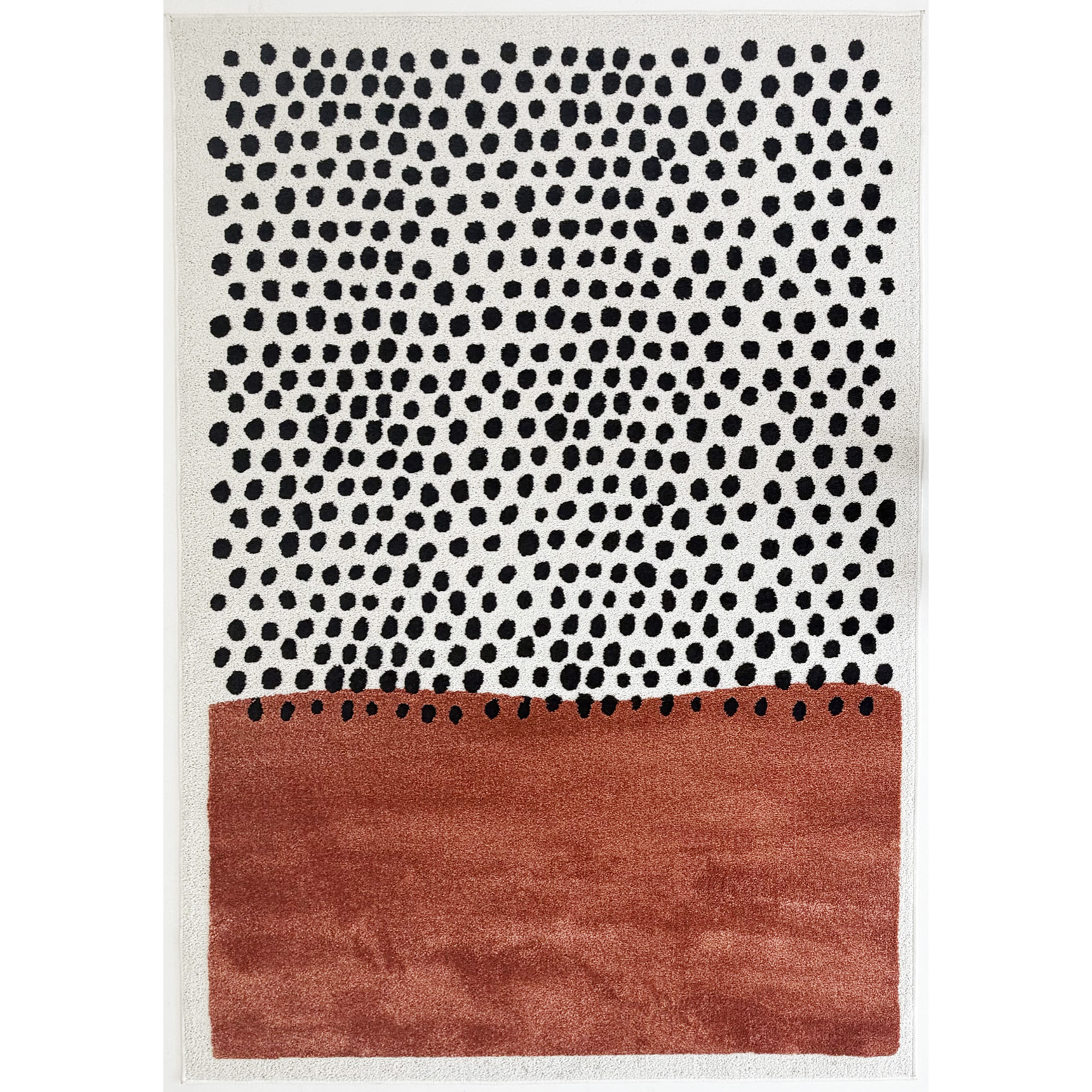 PANTONE - Tapis terracotta à motif à pois TERRA DEL SOL