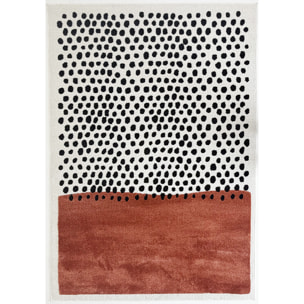 PANTONE - Tapis terracotta à motif à pois TERRA DEL SOL