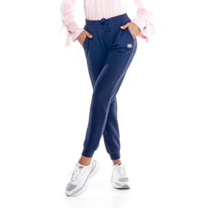 Pantalón mujer polar con puños Basic