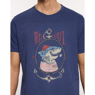 Camiseta Manga Corta Azul Marino - Graham