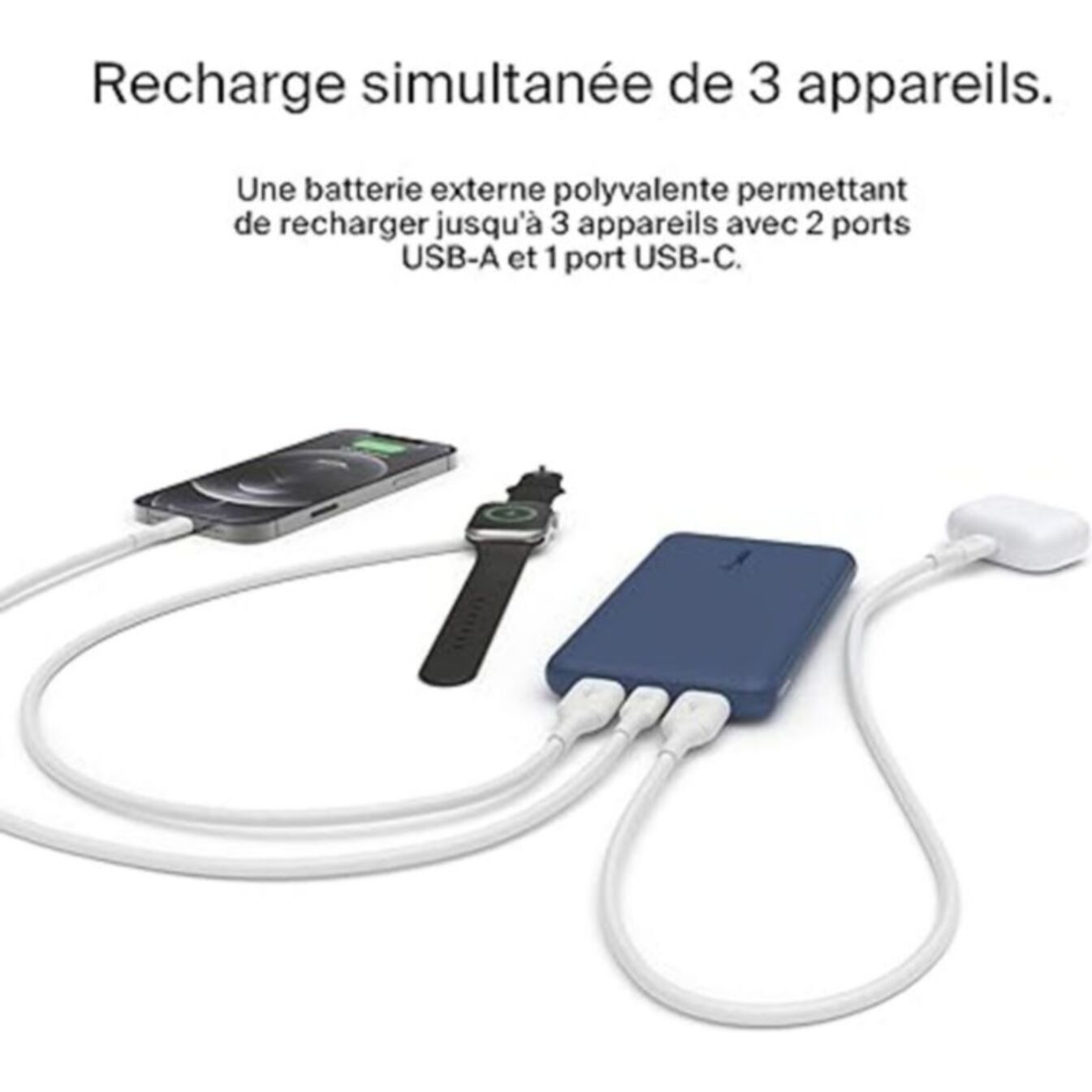Chargeur secteur BELKIN 10 000 mAh bleu