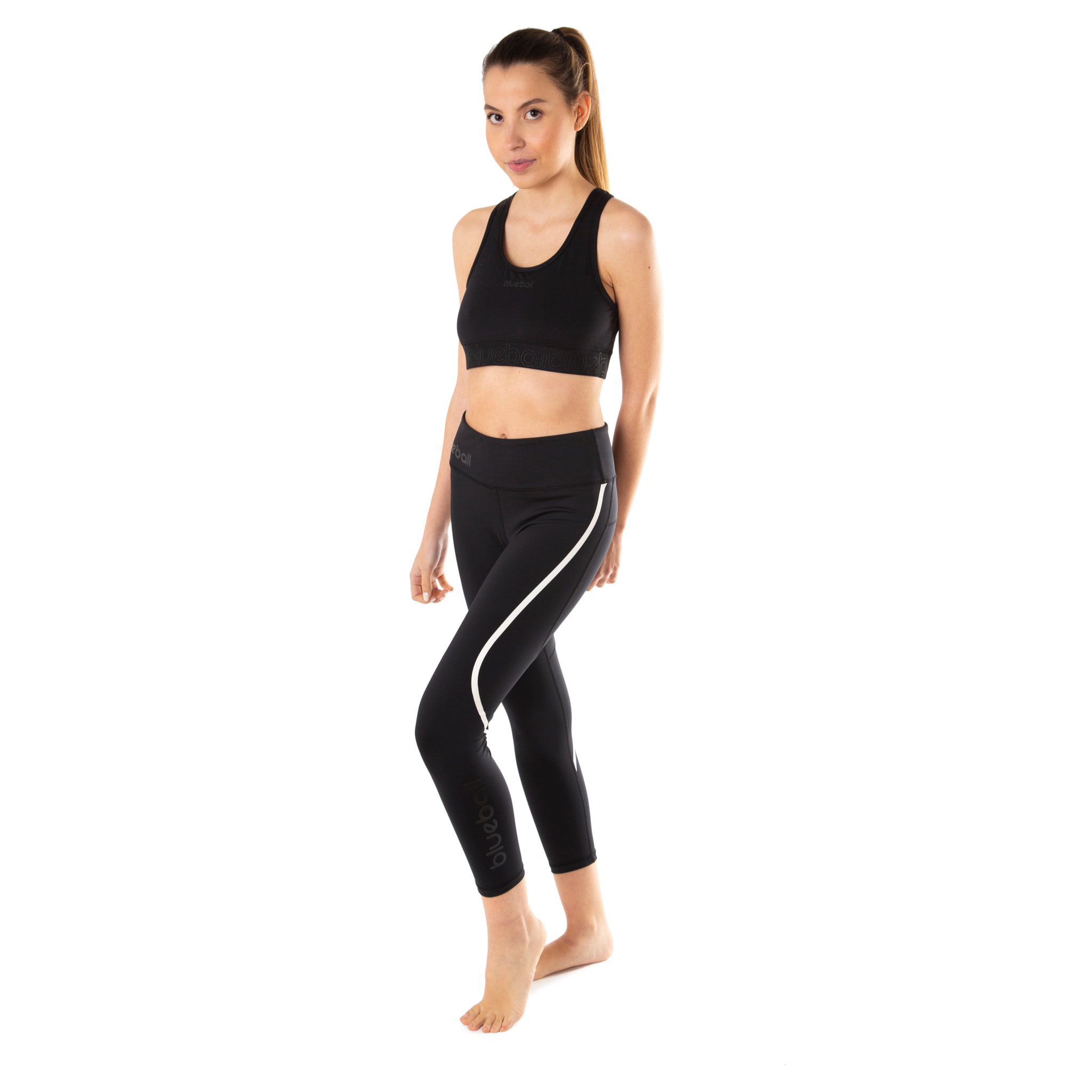 Mallas slim de cintura alta para mujer BLUEBALL Arola - Negro