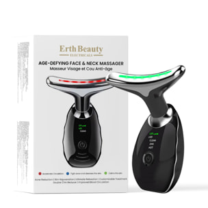 Masajeador antiedad para rostro y cuello – Negro