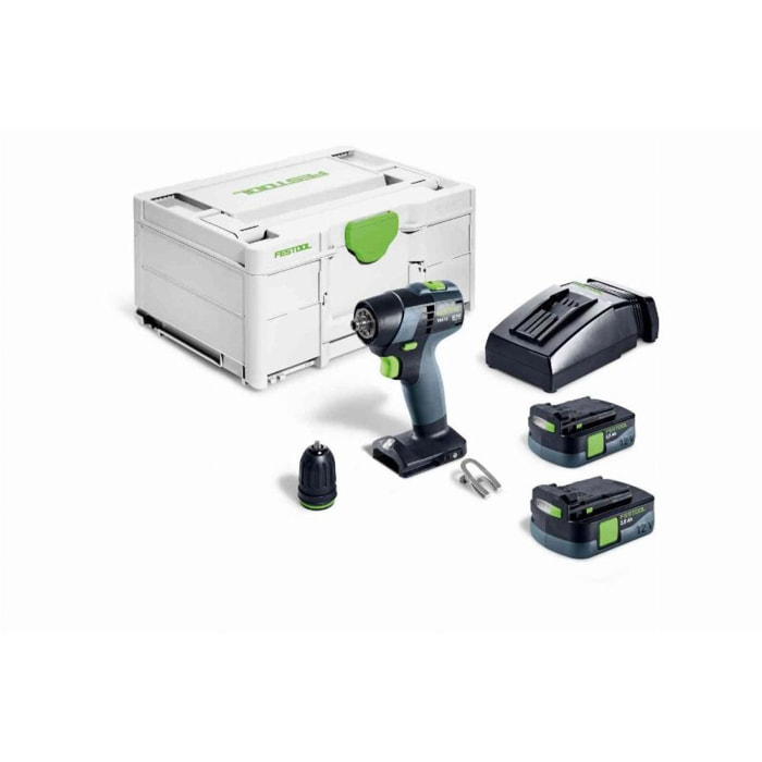 Perceuse visseuse sans fil TXS 12 2,5- Plus - FESTOOL - avec 2 batterie 12V 2.5Ah - chargeur - systainer - 576873