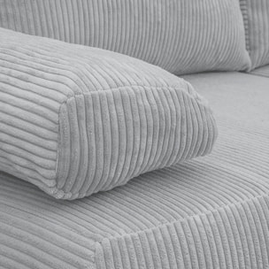 Canapé convertible 3 places en velours côtelé - LARIA