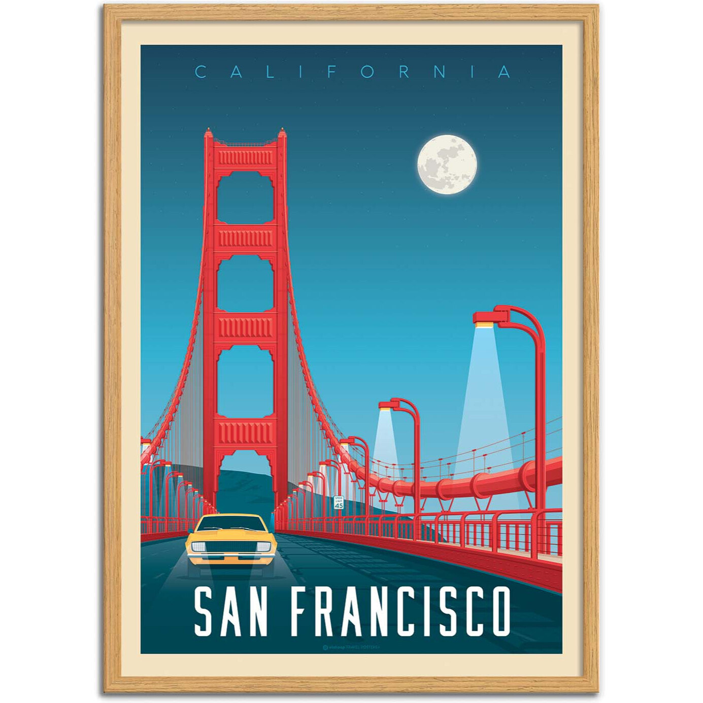 Affiche - San Francisco Version 2 - Olahoop Travel Posters