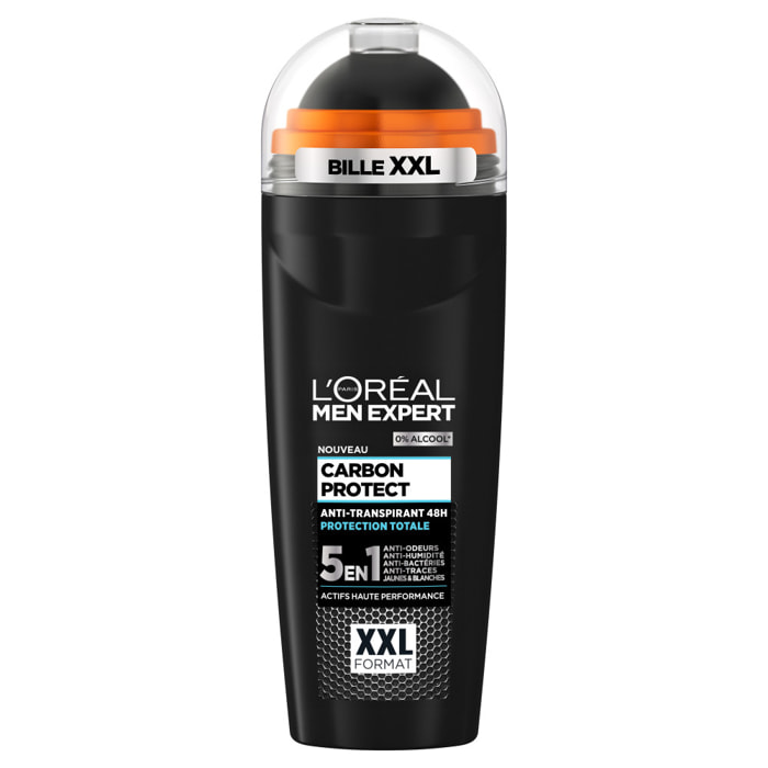 Lot de 6 - Men Expert Carbon Protect 5-en-1 Anti-transpirant 48H format XXL 100ML