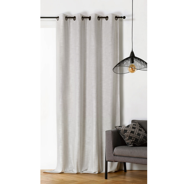 Rideau obscurcissant et isolant  -  - Effet tissé - Ecru