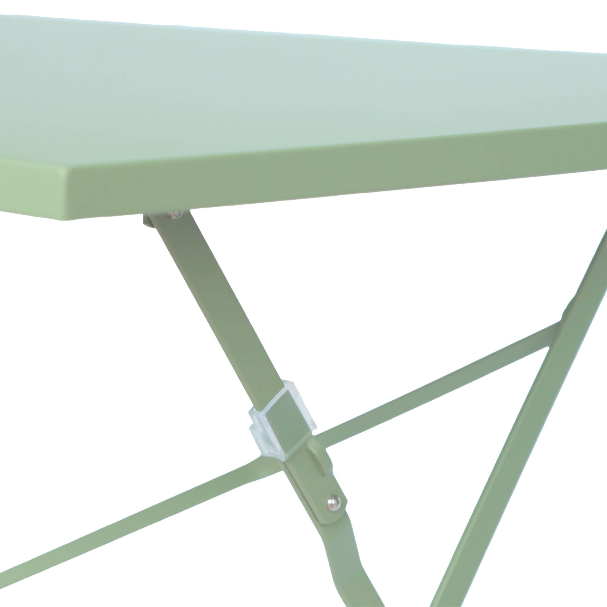 Table de jardin bistrot pliante métal + 4 assises EMILIA