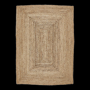 Tapis jute fait à la main motif uni HALA