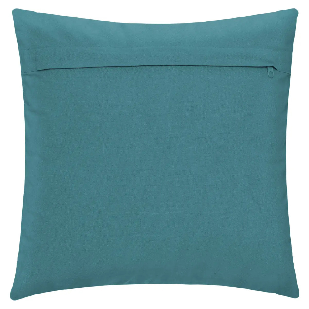 Coussin "Inca" en coton tufté bleu canard 40x40 cm