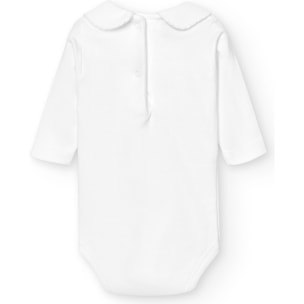 Body bebé manga larga cuello polo piqué
