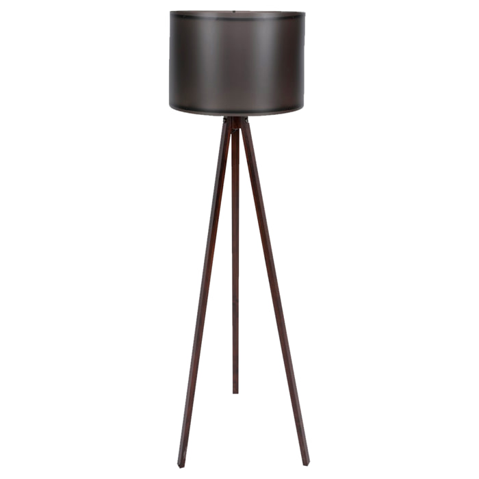 Lámpara de pie 145 cm. negro/nogal, tipo E 27 Max 45 - 60 W