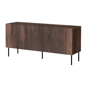 Salvador - buffet bas - effet bois - 3 portes - 150 cm - Bois