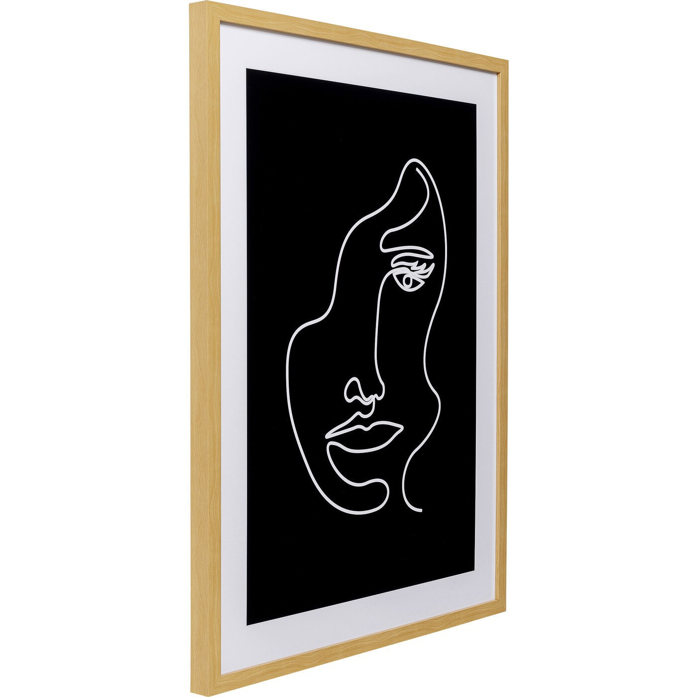 Tableau Faccia Arte noir et blanc femme 60x80cm Kare Design