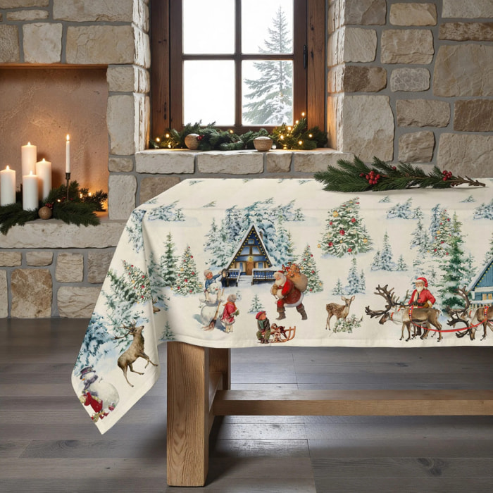 Nappe anti-taches Christmas landscape 100