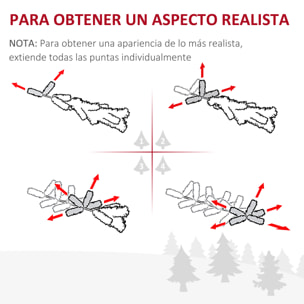 Árbol de Navidad Artificial con Soporte Φ46x150cm Verde