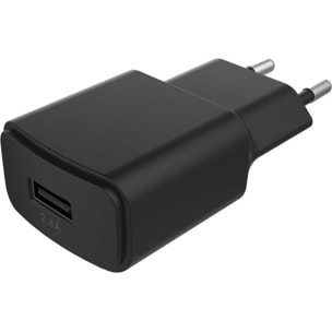 Chargeur secteur ESSENTIELB USB 2.4A noir