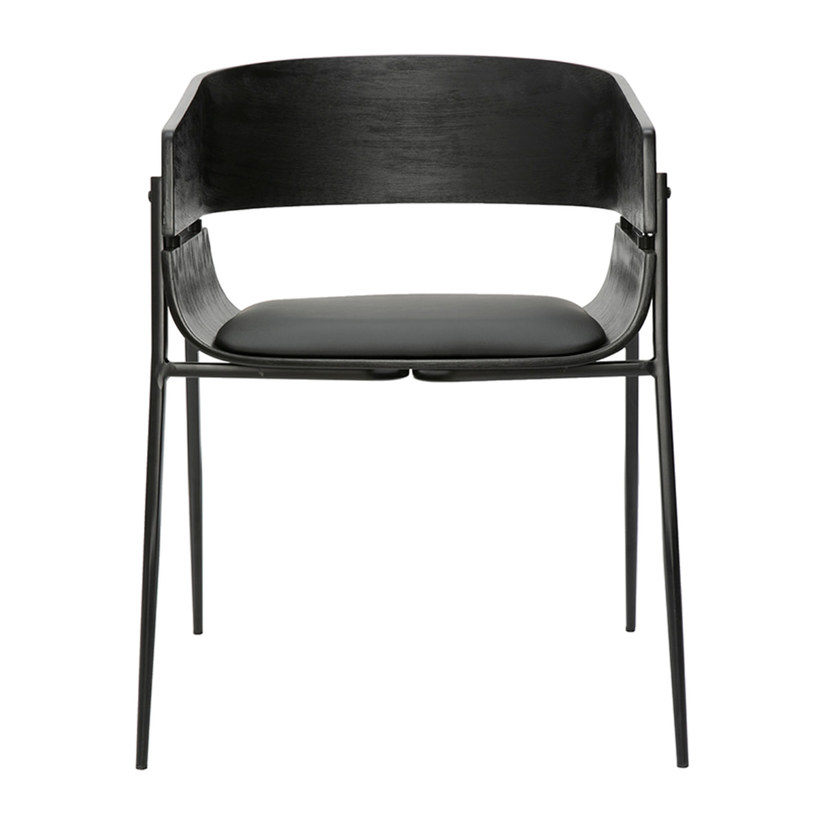 Chaises design noires (lot de 2) WESS