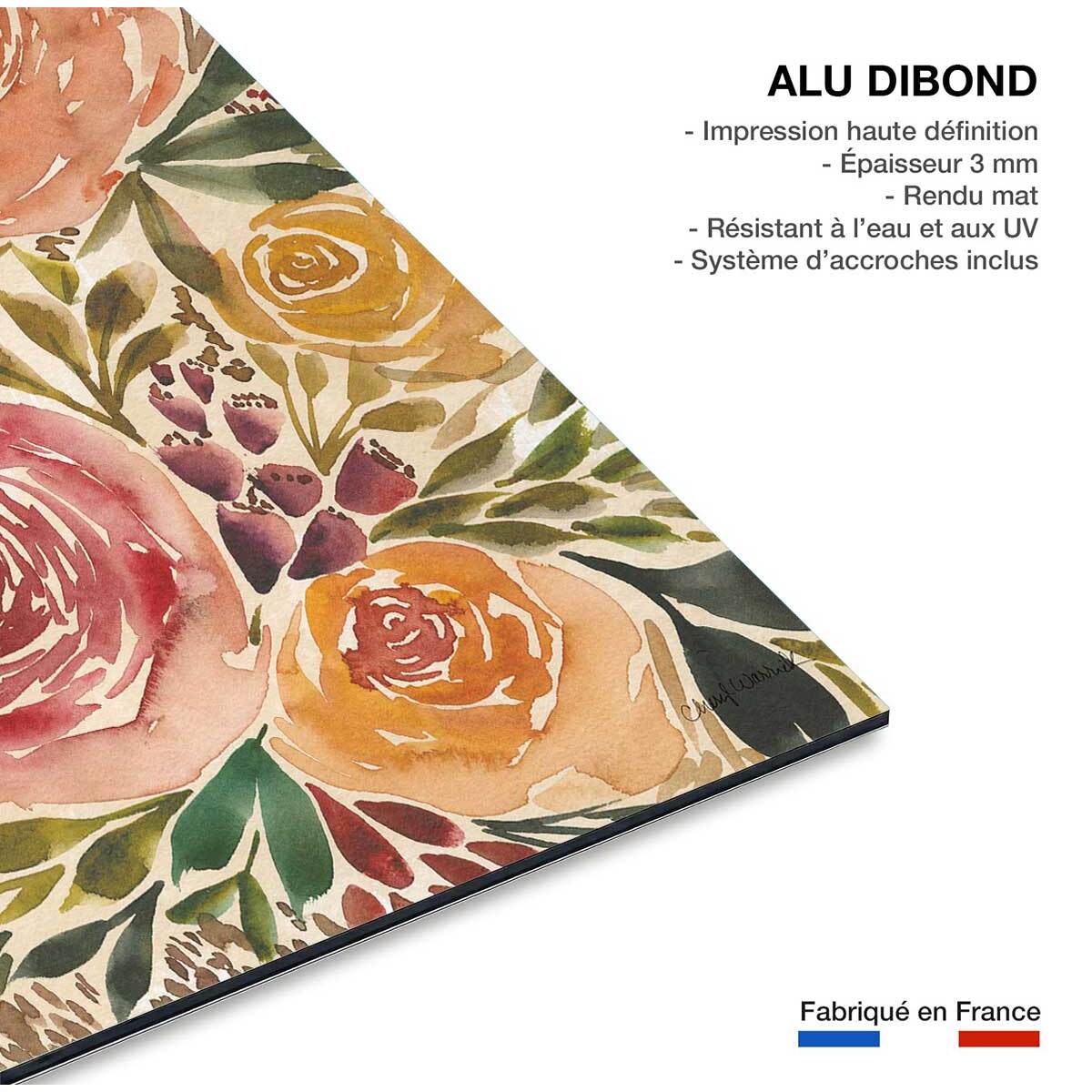 Tableau roses merveilleuses Tableau alu Dibond