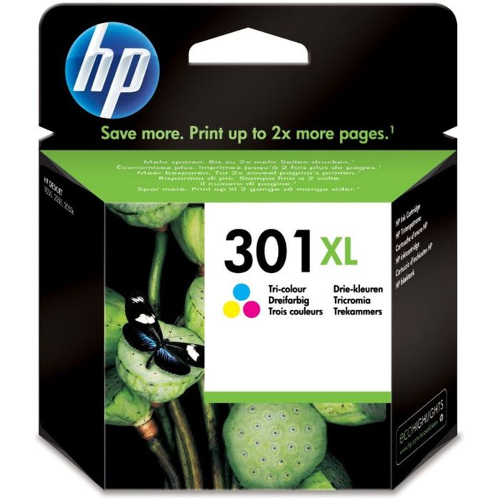 Cartouche d'encre HP Originale 301 XL Haute Capacité 3 Couleurs - CH564EE