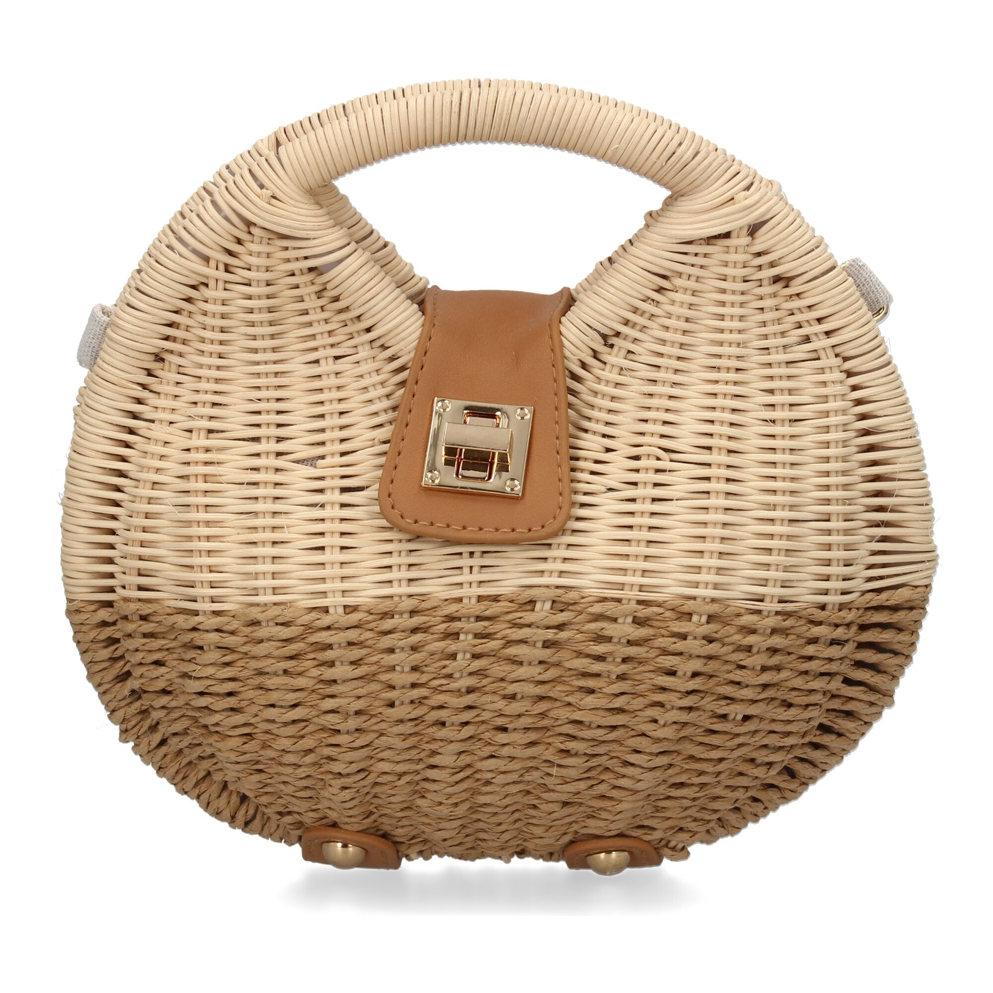 Bolso de hombro para mujer, material de rafia, diseño elegante y moderno ideal para verano