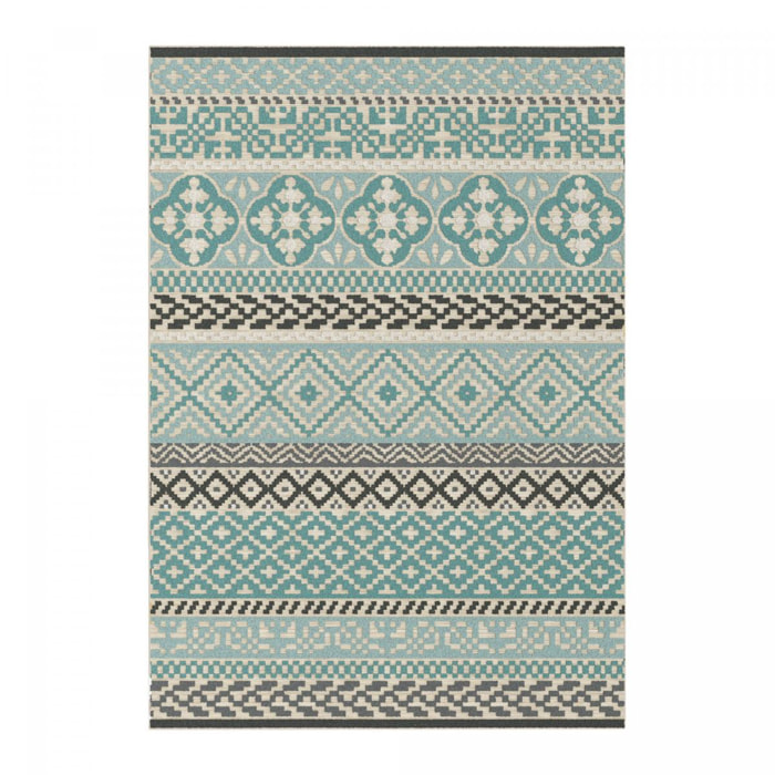 Tapis extérieur tissé kilim rectangle NONE