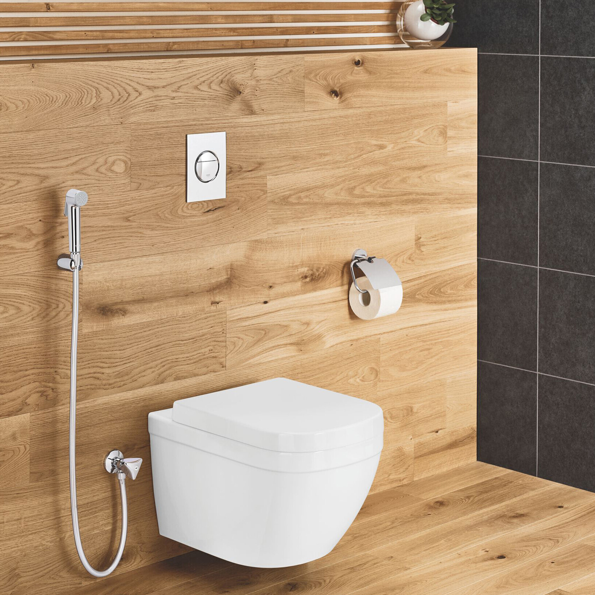 GROHE Douchette hygiène intime + support mural Tempesta-F Trigger Spray - 1 jet - blanc