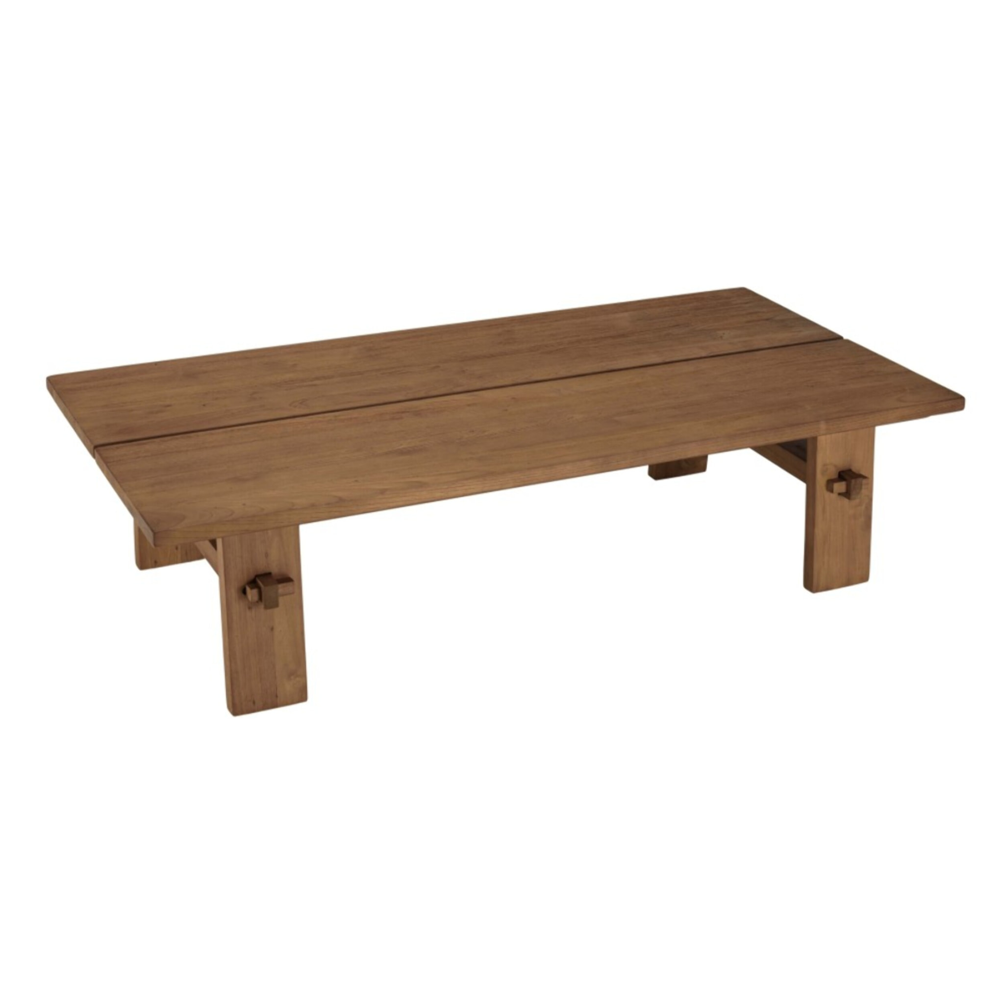 SIXTINE - Table basse rectangulaire 140x70cm en bois de teck recyclé