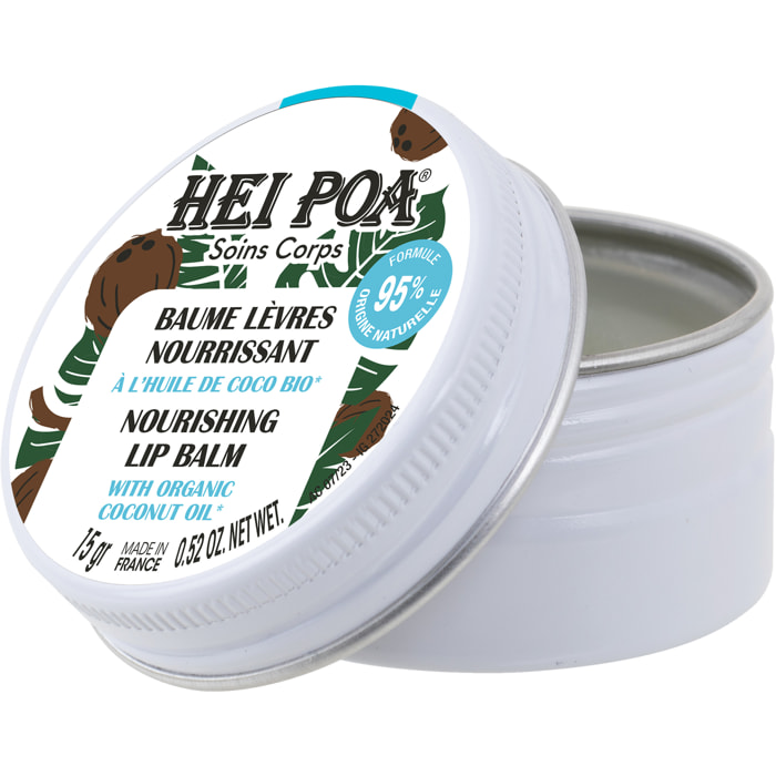 Baume Lèvres Nourrissant - à l'Huile de Coco Bio 15 g