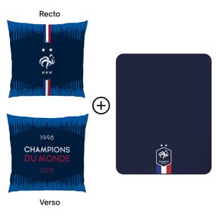 Ensemble Plaid et Coussin, FFF CHAMPIONS