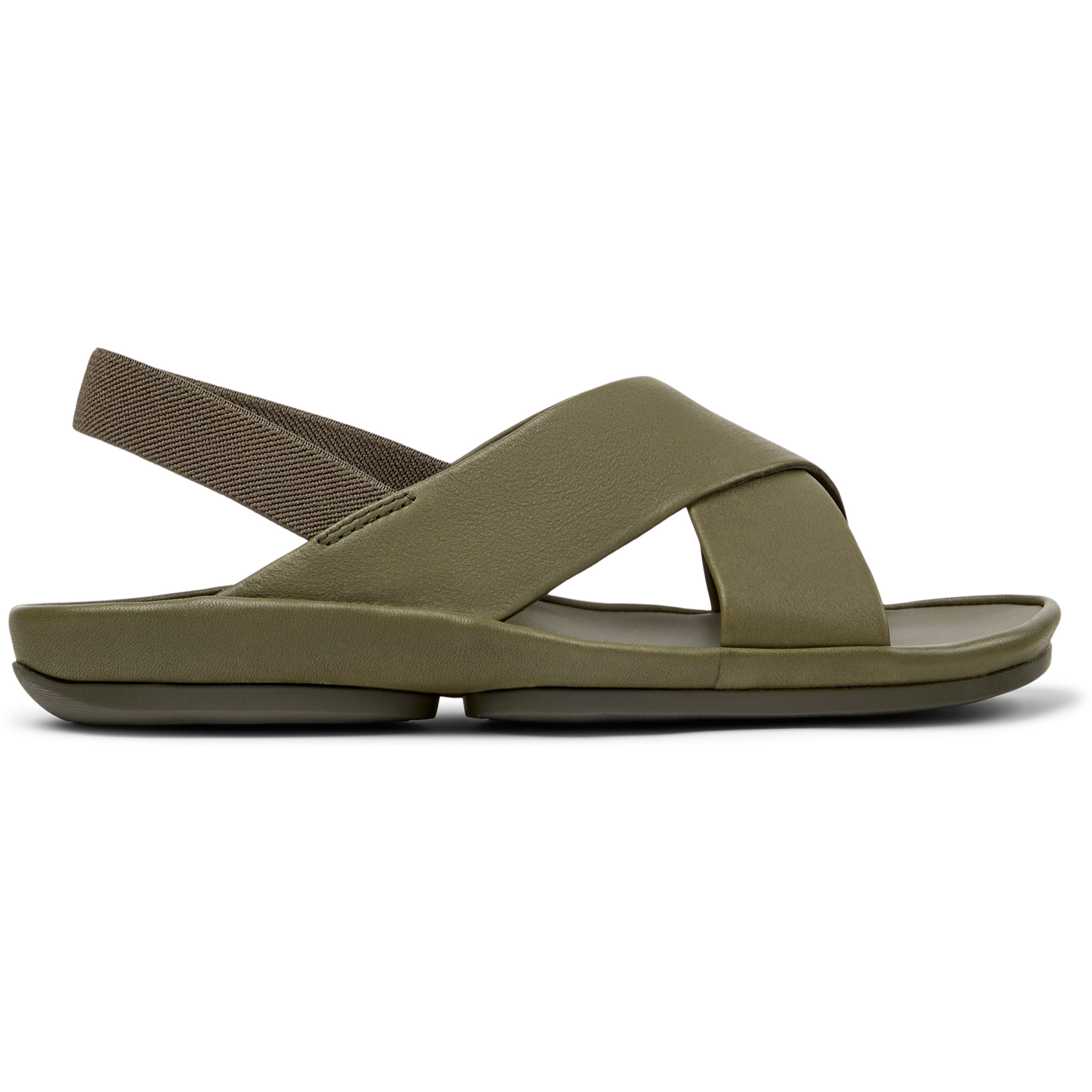 Sandalias - CAMPER Right Isla - Verde - Cuero liso