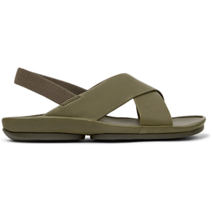 Sandalias - CAMPER Right Isla - Verde - Cuero liso