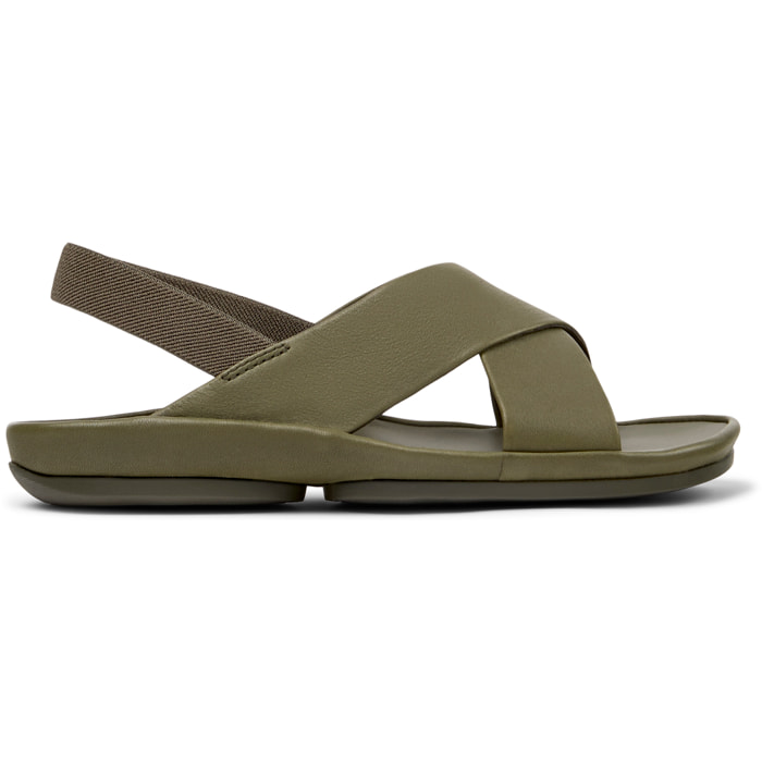 Sandalias - CAMPER Right Isla - Verde - Cuero liso